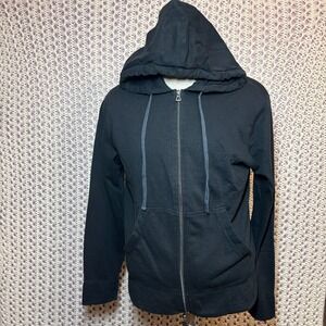 James Perse 100% Supima Cotton Full Zip Hoodie Gray Made in USA Sz 2/M